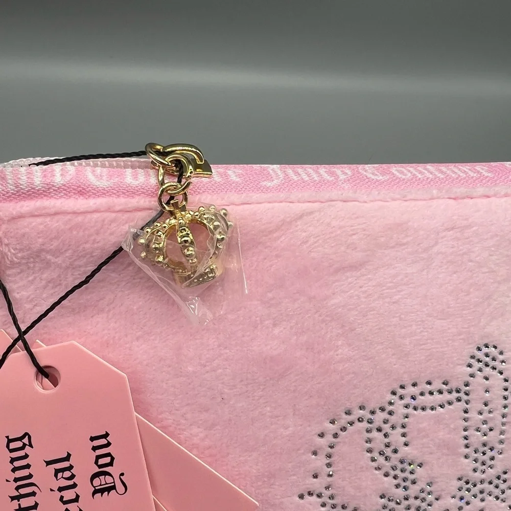 Juicy couture pink velour cosmetics bag